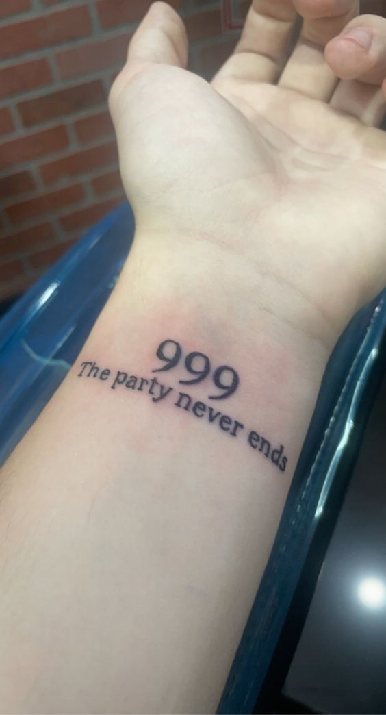 Fix your hardest times with 999 tattoo
