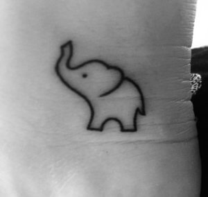 Have a look on these simple and popular elephant tattoos 2