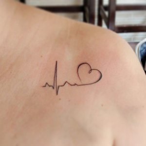 Here are 10 examples why heartbeat is very popular tattoo 3