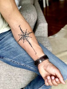 Here are 10 reasons why you should ink compass tattoo on forearm 1