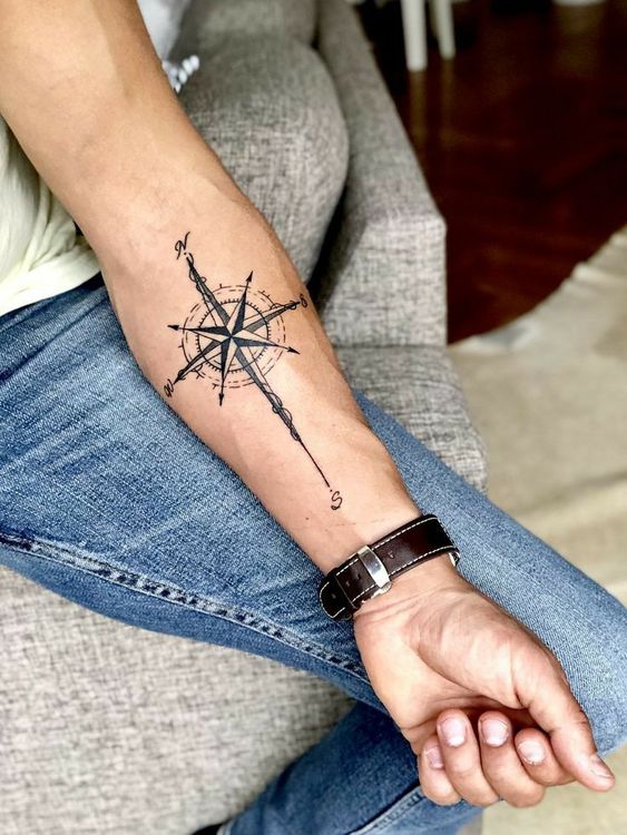 1 Pieces Compass Arrows Hot Black White Large Flower Henna Temporary Tattoo  Black Mehndi Style Waterproof Tattoo Sticker - Temporary Tattoos -  AliExpress