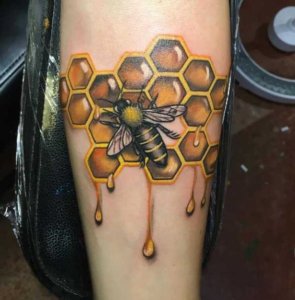 Honeycomb tattoo is no mistake You will not regret it 3