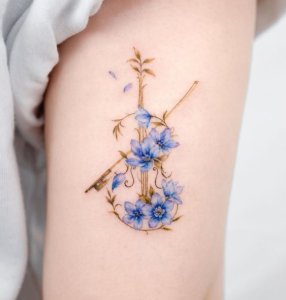 How to express romantic feelings and impress with larkspur tattoo 5