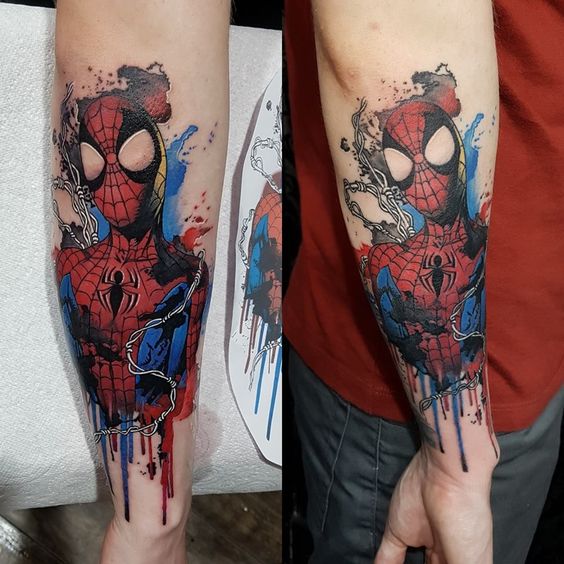 How to make your forearm unique? Get a Spiderman forearm tattoo