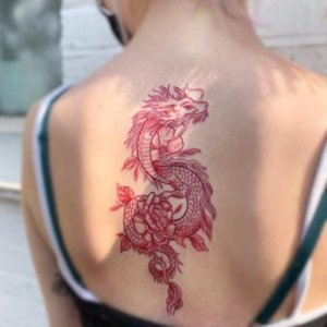 If you like dragons here are some ideas of red dragon tattoos 3