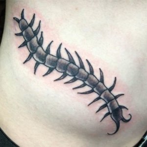 Impressive simple centipede tattoo designs 3