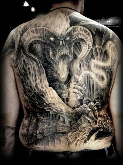 Let us know what you think about dark and shocking demon tattoos