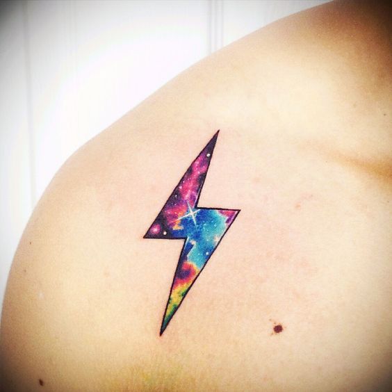 Lightning is sometimes magical but there is no mistake with lightning ball tattoo
