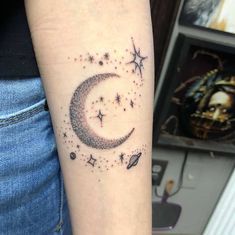Tattoo tagged with small astronomy bicep micro wittybutton tiny  ifttt little crescent moon star minimalist moon sun  inkedappcom