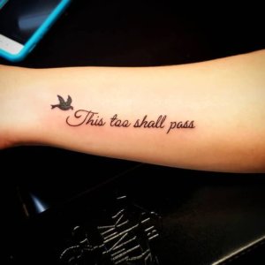 This too shall pass tattoo to remind you that all problems will pass 2