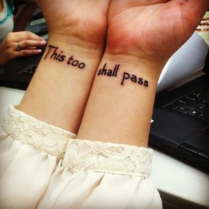 This too shall pass trendy tattoos on wrist for men and women 5
