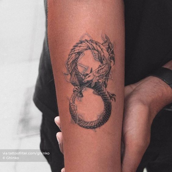 You want a tattoo of infinite then get tattoo of dragon ouroboros
