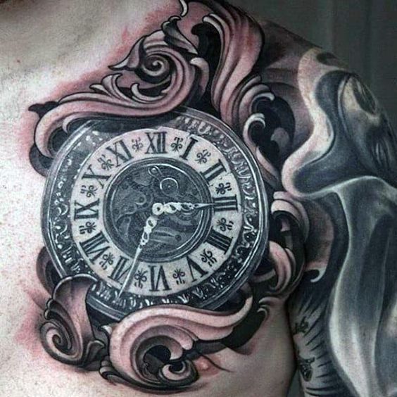 10 Best watch tattoos for your chest and shoulder