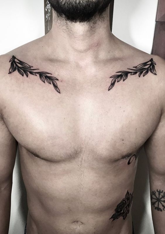 Discover more than 83 collarbone tattoo mens best - thtantai2
