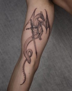 10 Reasons why sword dragon tattoos are so impressive 8