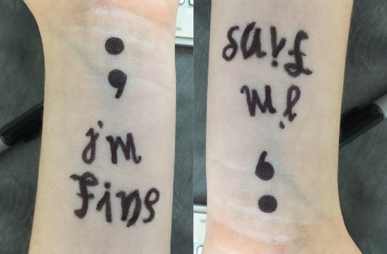 Meaning of 'I'm Fine, Save Me' Tattoo on wrist