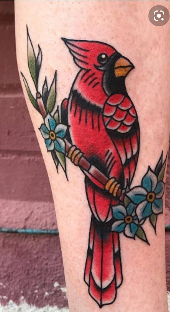 The Blind Tiger  Traditional cardinal from ericjamestattooer tattoo  tattoos traditionaltattoos americantraditionaltattoo traditionalart  bodyart cardinals birdtattoo theblindtiger theblindtigertattoo  ericjames ericjamestattooer phoenix 