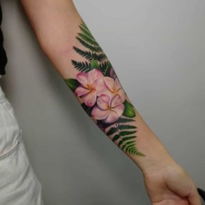 15 Best plumeria tattoos that could be good fit for you 12