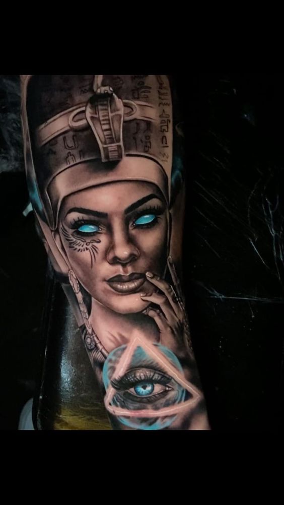 Top 97 Best Nefertiti Tattoo Ideas  2021 Inspiration Guide  Nefertiti  tattoo African queen tattoo Egyptian queen tattoos