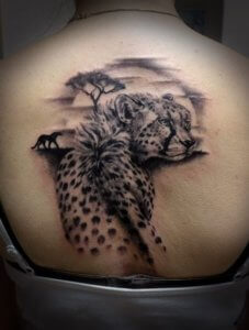 15 Mind blowing cheetah tattoos to tackle your imagination 3