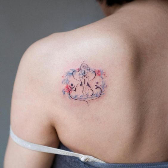 Ganesha with Trishul Tattoo For God Men and Women Temporary Tattoo   Temporarytattoowala
