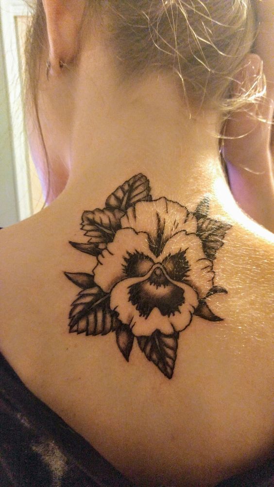 Violet Floral Tattoo  Tattoo for a week