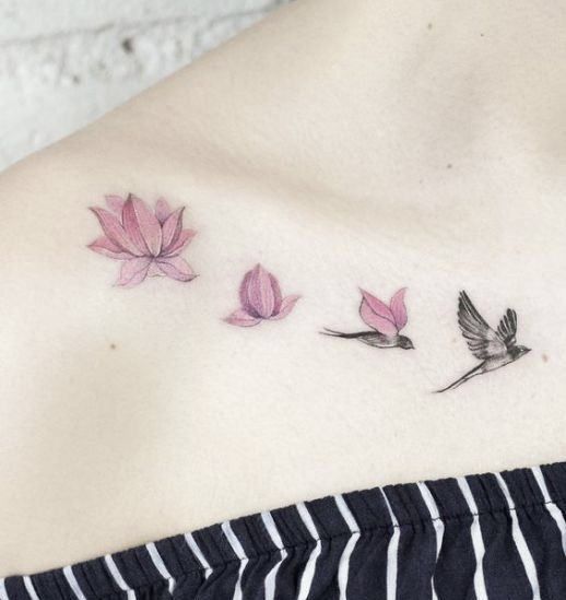 Best tattoos for your collarbone if you are female