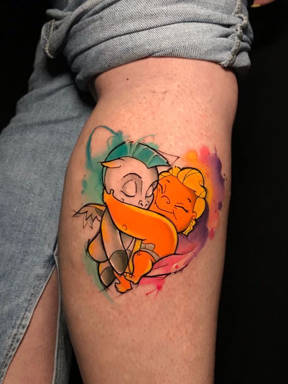 Tattoo tagged with disney splatter leg hercules  inkedappcom