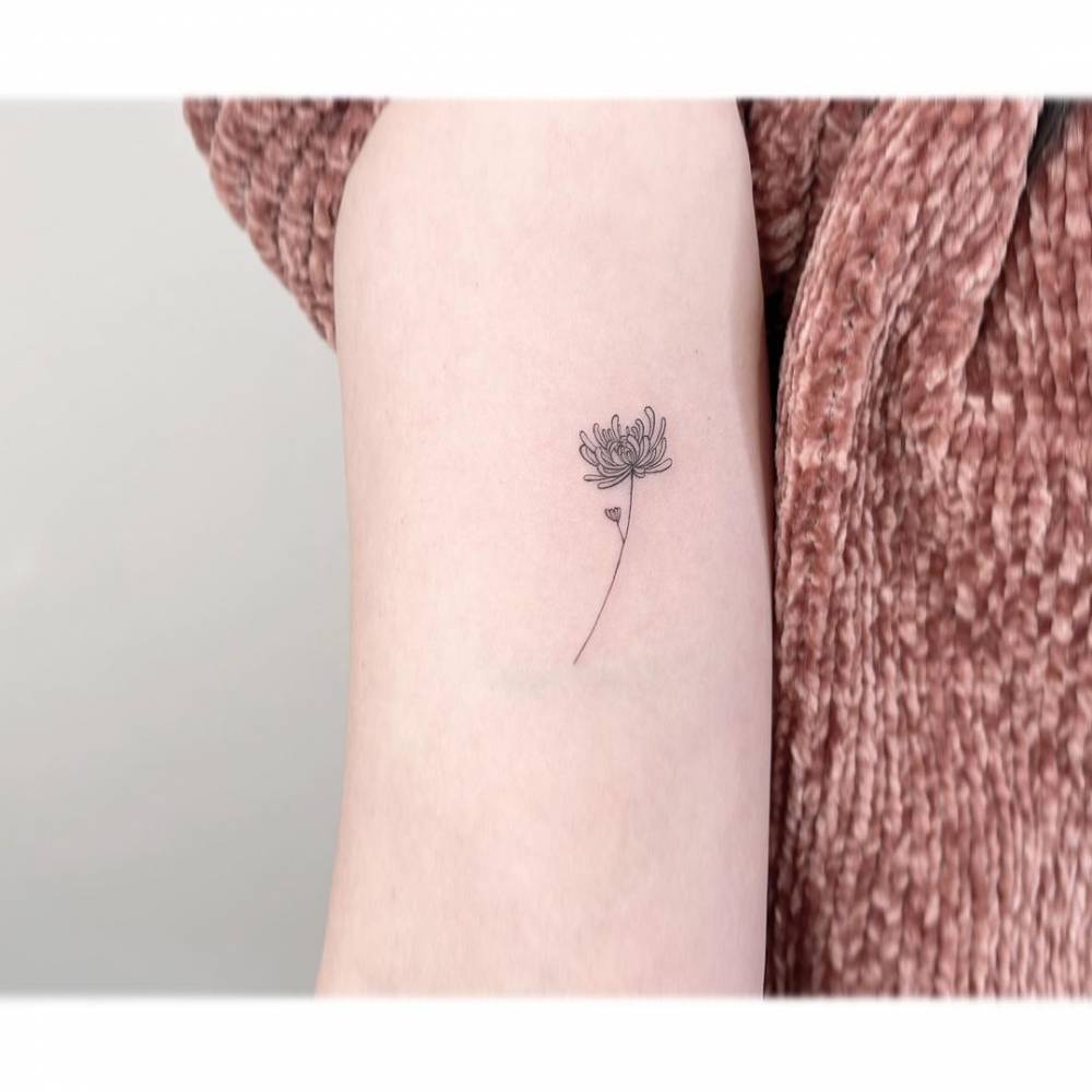 small minimalist chrysanthemum tattoos  Ecosia  Chrysanthemum tattoo  Birth flower tattoos Inspirational tattoos