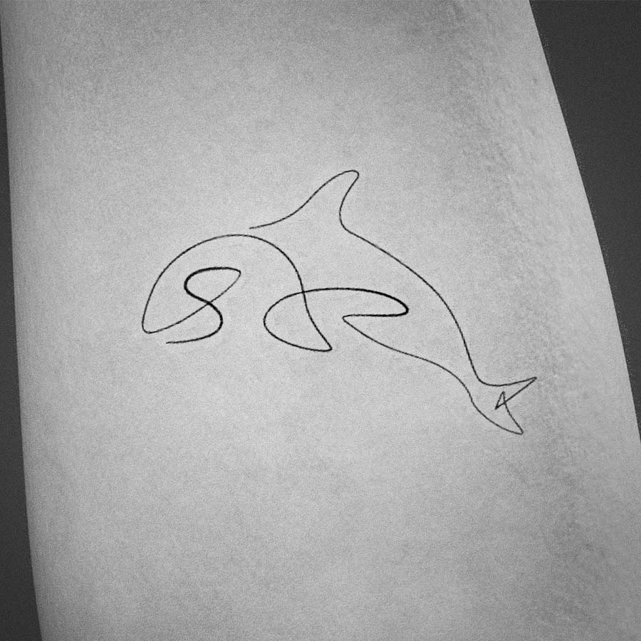 Vector creative geometric ocean dolphin tattoo art style design Stock  Vector Image  Art  Alamy