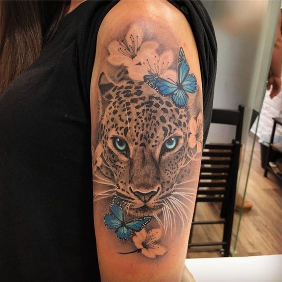 Cheetah female tattoo is fantastic tattoo for you