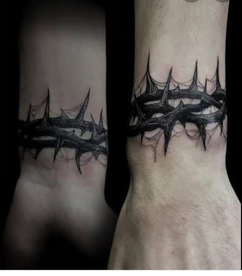 Hand tattoos Wrist tattoo thorn  Hand tattoos Hand tattoos for guys Thorn  tattoo