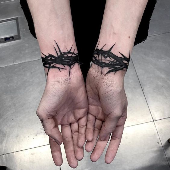Hand tattoos Wrist tattoo thorn  Hand tattoos Hand tattoos for guys Thorn  tattoo