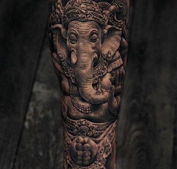 Daily share of surprisingly beautiful Ganesha realistic tattoos