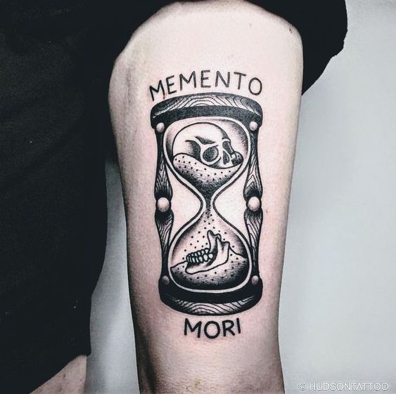Did you know that memento mori tattoo with hourglass can be so stunning
