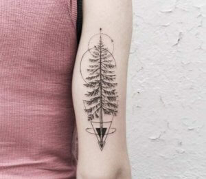 Did you know that tree geometric tattoos can be so suprisingly beautiful 5