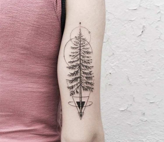 Did you know that tree geometric tattoos can be so surprisingly beautiful
