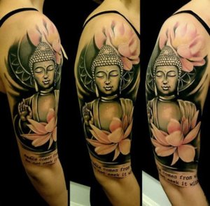 Discover why Budha with lotus tattoos are so popular 3