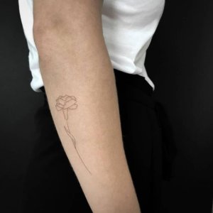 Even simple carnation flower tattoos can be unusual and give perfect result 4