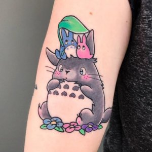Fun of the Japanese cartoons Check these 10 impressive Totoro tattoo ideas 10