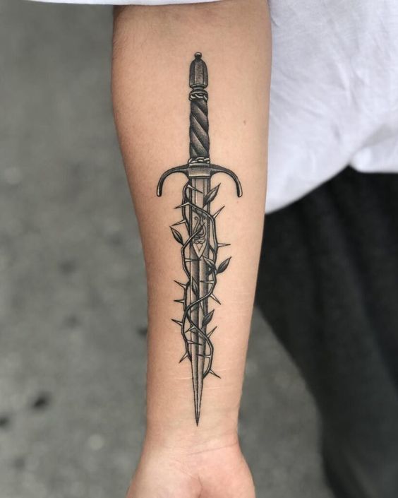 DOOM Eternal Crucible Sword forearm tattoo design I made : r/Doom