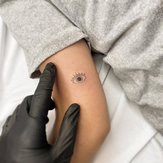 The Scribble Shed  maddieink Tiny evil eye from this weekend Thank you  for coming in for your first Tattoo Alex  evileyetattoo tinytattoos  lineworktattoo foottattoo delicatetattoo girlswithtattoos firstink  ink  Facebook