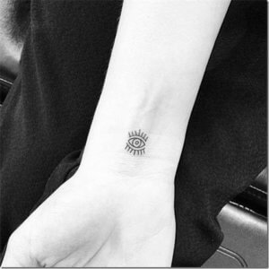 If you want and evil eye tattoo going simple can give you more 5