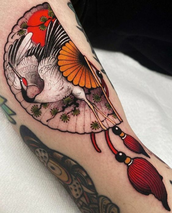 Tattoo tagged with sketch work small inner arm red crowned crane  animal hongdam watercolor tiny bird ifttt little  inkedappcom