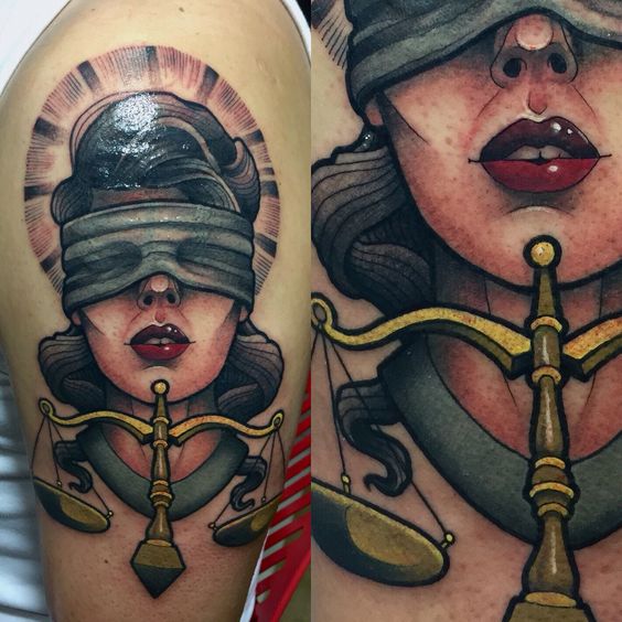 The Symbolism of Lady Justice Tattoos Uncovering Their Meaning and Power   Impeccable Nest