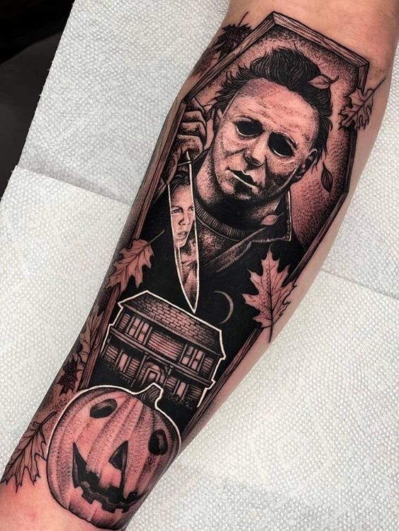 Michael Myers 2 tattoo by Paul Acker  No 2830