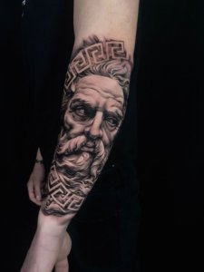 Need inspiration for forearm tattoo Here are some Zeus forearm tattoos ideas 1