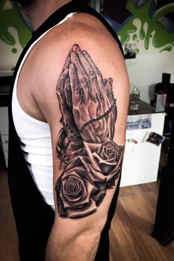 Praying Hands Tattoo Design For Younger Boys Tattoo Praying  फट शयर