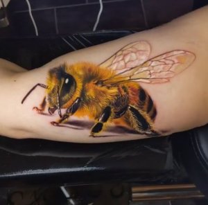 Realistic bee tattoos can be surprisingly special 2