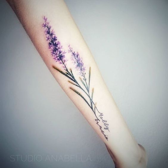 Secret of great flower tattoo can be tattoo of lavender on arm